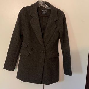 Abercrombie and Fitch wool long blazer jacket